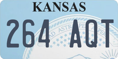 KS license plate 264AQT