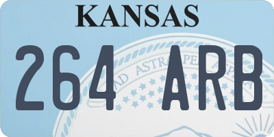 KS license plate 264ARB