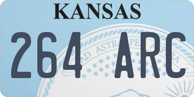 KS license plate 264ARC