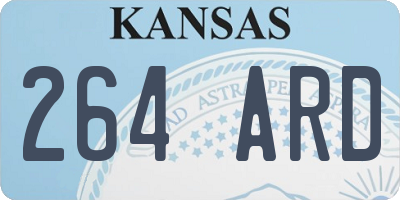 KS license plate 264ARD