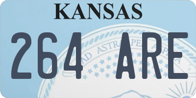 KS license plate 264ARE