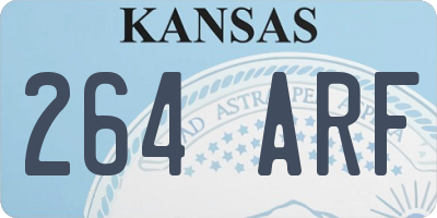 KS license plate 264ARF