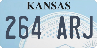 KS license plate 264ARJ