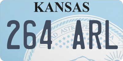 KS license plate 264ARL