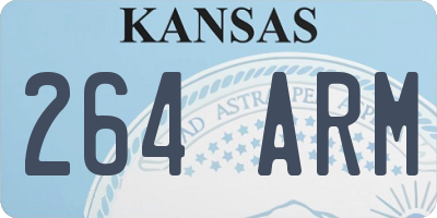 KS license plate 264ARM