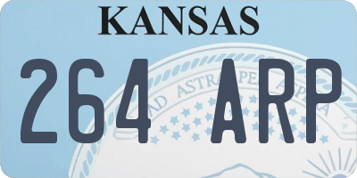 KS license plate 264ARP