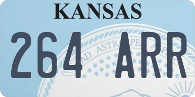 KS license plate 264ARR