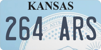 KS license plate 264ARS