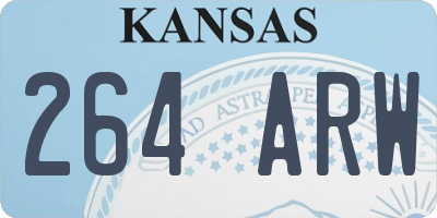 KS license plate 264ARW