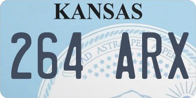 KS license plate 264ARX