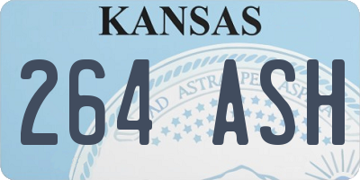 KS license plate 264ASH