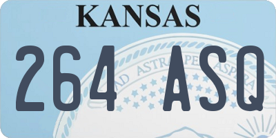 KS license plate 264ASQ