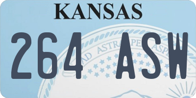KS license plate 264ASW