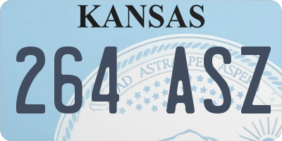 KS license plate 264ASZ