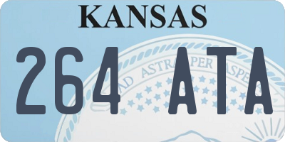 KS license plate 264ATA