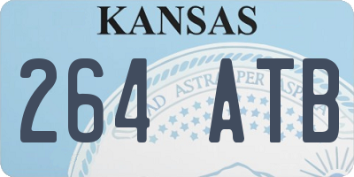 KS license plate 264ATB