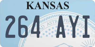 KS license plate 264AYI