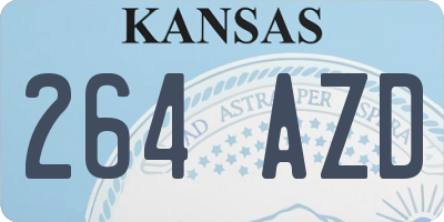 KS license plate 264AZD