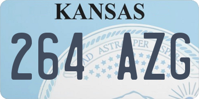 KS license plate 264AZG