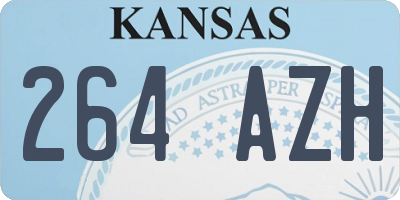 KS license plate 264AZH