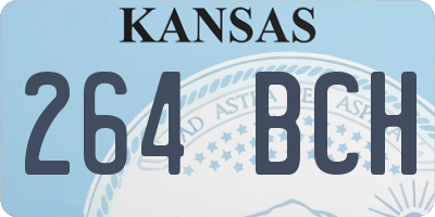 KS license plate 264BCH