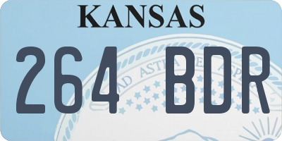 KS license plate 264BDR