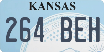 KS license plate 264BEH