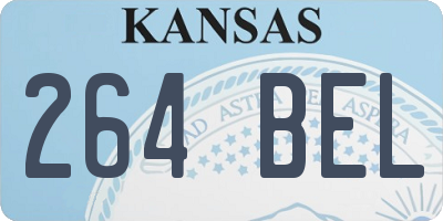 KS license plate 264BEL