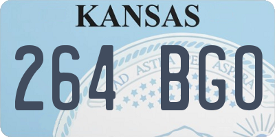 KS license plate 264BGO