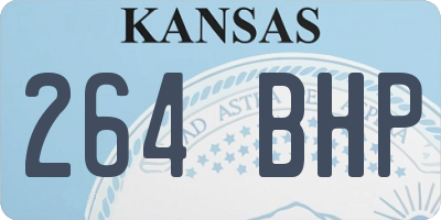 KS license plate 264BHP