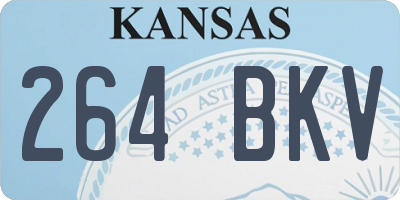 KS license plate 264BKV