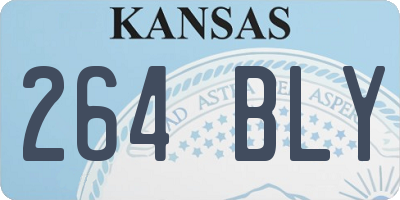 KS license plate 264BLY
