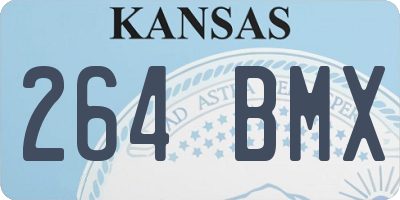 KS license plate 264BMX
