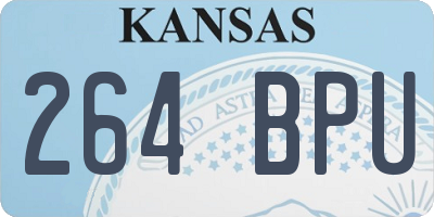 KS license plate 264BPU