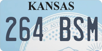 KS license plate 264BSM