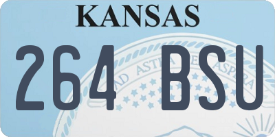 KS license plate 264BSU