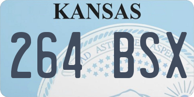KS license plate 264BSX