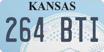 KS license plate 264BTI