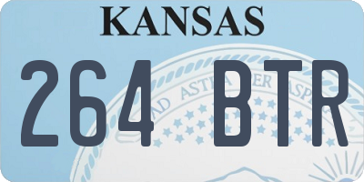 KS license plate 264BTR