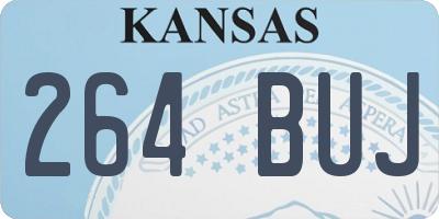 KS license plate 264BUJ