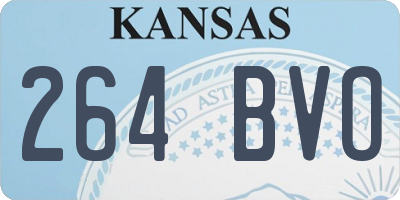 KS license plate 264BVO