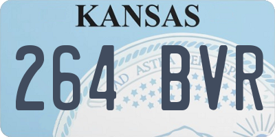 KS license plate 264BVR
