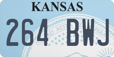 KS license plate 264BWJ
