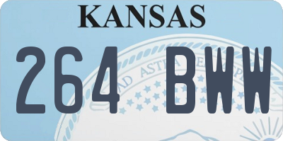 KS license plate 264BWW