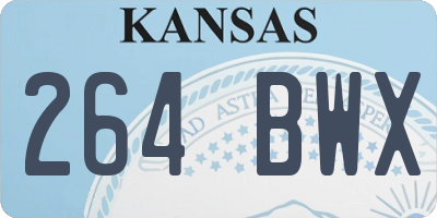 KS license plate 264BWX