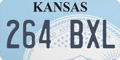 KS license plate 264BXL
