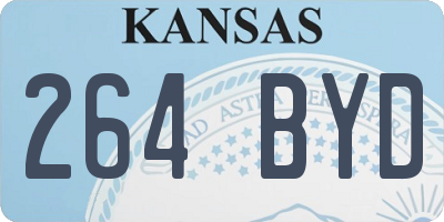 KS license plate 264BYD