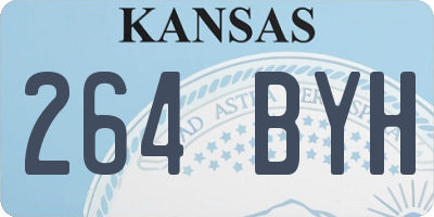 KS license plate 264BYH