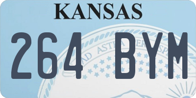 KS license plate 264BYM