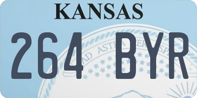 KS license plate 264BYR